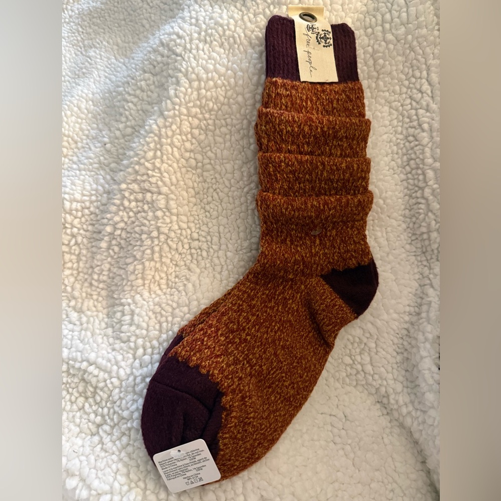 Free People Burgundy and Mustard Knit Accessory